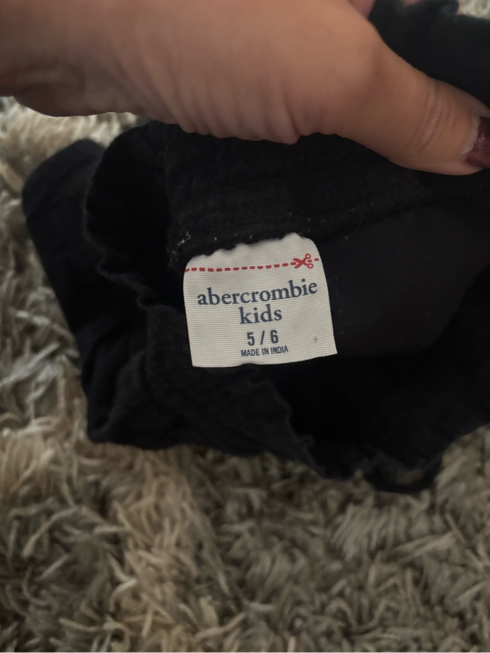 abercrombie kids Black Elastic Waist Athletic Shorts - Picture 2 of 2